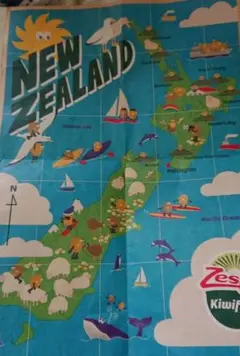 NEW ZEALAND 観光ガイド地図 Zespri キウイブラザーズ