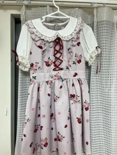 アンクルージュ 半袖 ワンピース ピンク