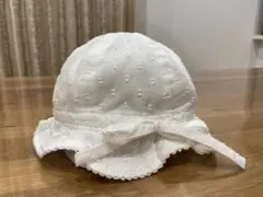 MIKIHOUSE ベビー　チューリップハット　白Sサイズ
