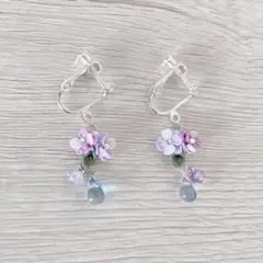 ハンドメイドイヤリング　雨花