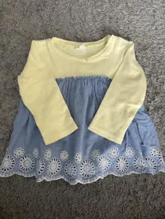SIMPLE FREE 刺繍入り長袖トップス 80