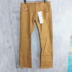 新品【クラシカルエルフ】キャメル色のストレートパンツ　デザインポケット　W78