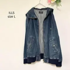 ILL'S　イルズ　ブルゾン　ジップアップ　L　フード付き　1353