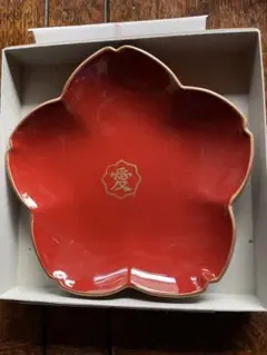 梅型の菓子皿#山中漆器