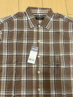【美品】OLD UNIQLO タグ付 shirt M 紺タグ チェック