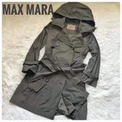 MAX MARA マックス マーラ ナイロントレンチコート ダークカーキ