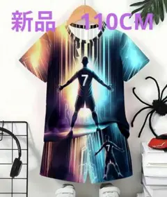新品　キッズ　サッカー選手シルエットTシャツセット