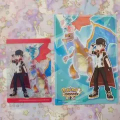 レッド　クリアカード　ポストカード　ポケモン まねきねこ