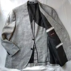 極美品　２Ｌ　リネン100%　グレー　Sartoria Bellini　背抜き