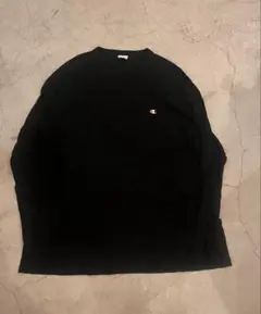 Champion ブラック ロングスリーブ Tシャツ L 3L