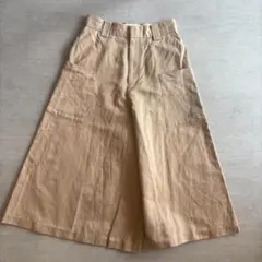 良品　エブール　コットンリネン　ワイドストレートパンツ　38　ガウチョ