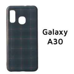 Galaxy A30 グリーン チェック 緑 カバー