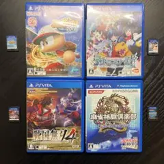 PS Vita ソフト　４本セット　パワプロ　デジモン　戦国無双　麻雀