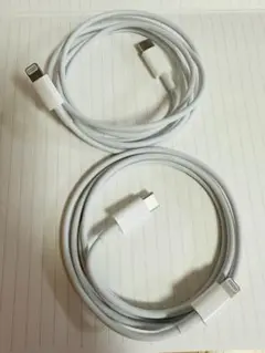 2本　Apple純正品Lightningケーブル ホワイト USB C