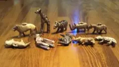 木製ミニチュア動物11体セット