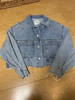 ZARA クロップドデニムジャケット ズボン　XS