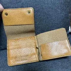 SLOW 二つ折り財布 ブラウン レザー