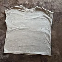 UNIQLO フレンチスリーブコットンTシャツ レディースXL カーキ
