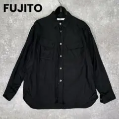 FUJITO シャツジャケット【1】ミリタリー　カーゴポケット　オーバーサイズ