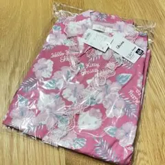 【新品・タグ付き】ハローキティ　総柄甚平セット　ブラック　150