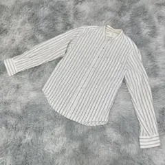本日限定価格 ikka ✨ イッカ ノーカラーシャツ 【M】ストライプ