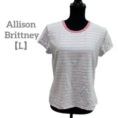 匿名配送✨Allison Brittney 【L】Tシャツ 半袖 ボーダー