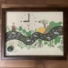 絵本作家 村上康成 ペロくまくんとヤマメ 掛け時計 掛時計 絵本作家 村上康成 ペロくまくんとヤマメ 掛け時計 掛時計
