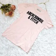 ★アバクロンビー＆フィッチ★ロゴTシャツ トップス【XS】半袖 ピンク