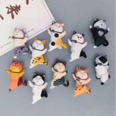 【1点のみ】猫 6個セット招き猫 フィギュア ミニチュア ネコ 縁起幸運 開運