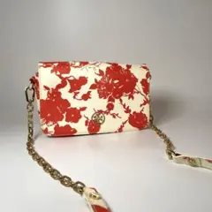 美品 トリーバーチ TORY BURCH チェーン ショルダーバッグ 花柄