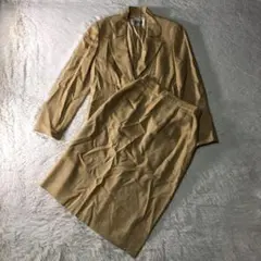 美品 ジュンアシダ スカートスーツ セットアップ 日本製 シルク混 M