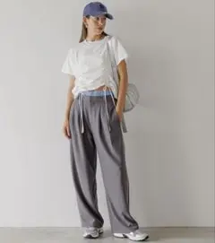 ベイフロー　BAYFLOW ウェストワイドパンツ　ワイドパンツ　スラックス