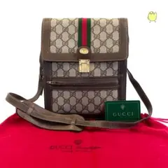 美品 GUCCI グッチ オールドグッチ ショルダーバッグ シェリーライン