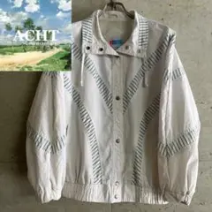 vintage デザイン ポリエステル ブルゾンジャケット 古着 レトロ 原宿