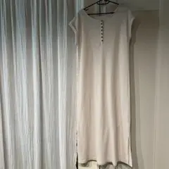 003 J.FERRY　ワンピース　コットン　オフホワイトロング　ノースリーブ