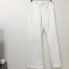 レディース　ホワイト スラックス　34 Lサイズ　ベーシック　ワイドパンツ