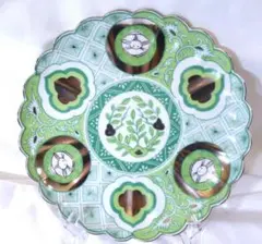 古伊万里復活❣☆【有田焼波佐見林九郎窯】豪華金彩菊皿飾りプレート19㎝美品☆