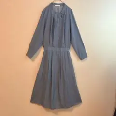 【ショコラフィネ】(FREE) ダイヤ柄 比翼仕立て ロング ワンピース 長袖