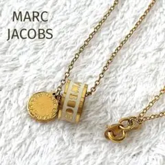 ★MARC JACOBS★ロゴ リングネックレス ゴールドカラー×ホワイト