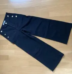 ZARA ブラックデニムパンツ　マリン　ハイウエスト