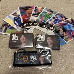 サッカー選手カード＆キーホルダーセット
