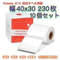 PhomemoラベルプリンターM110対応ラベルシール感熱ロール紙10巻.G6