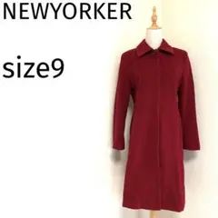 【美品】NEWYORKER ロングコート ウール×アンゴラ
