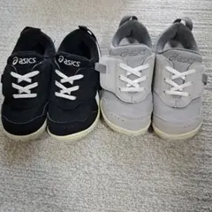 asics スニーカー 2足セット 黒・灰色