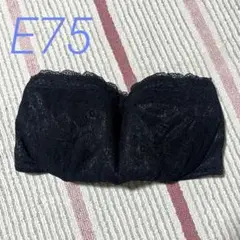 ストラップレスチューブブラ ブラック E75