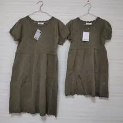 新品　PAIR MANON　半袖ワンピース　姉妹　お揃い　S　L