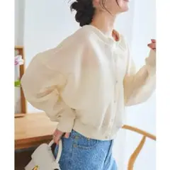 新品未使用シアーダンボール2wayカーディガン