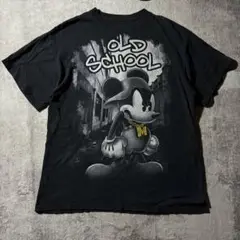 90s OLD SCHOOLミッキーマウスMickey Mouse Tシャツ 黒