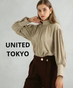 UNITED TOKYO★ギャザースエードブラウス