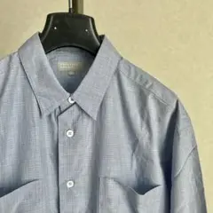 マーガレットハウエル シャツ チェック ブルー